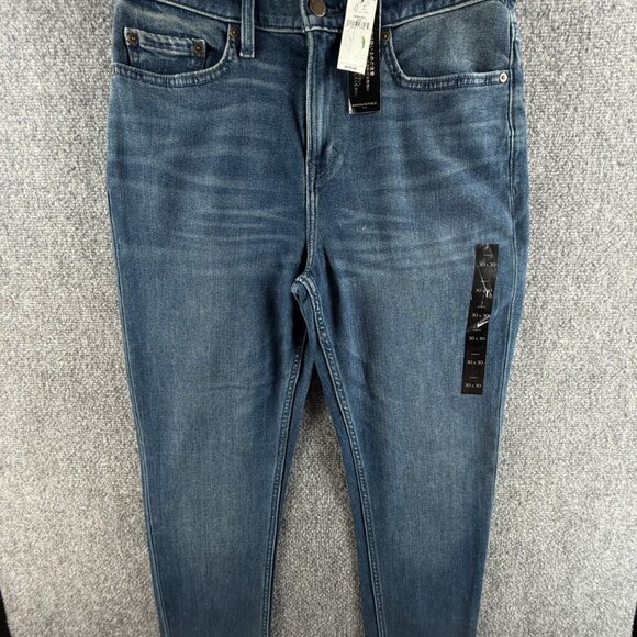 NWT Banana Republic Traveler Jeans Blue 30x30 Slim Fit Denim Soft Stretch Adult - Picture 1 of 16